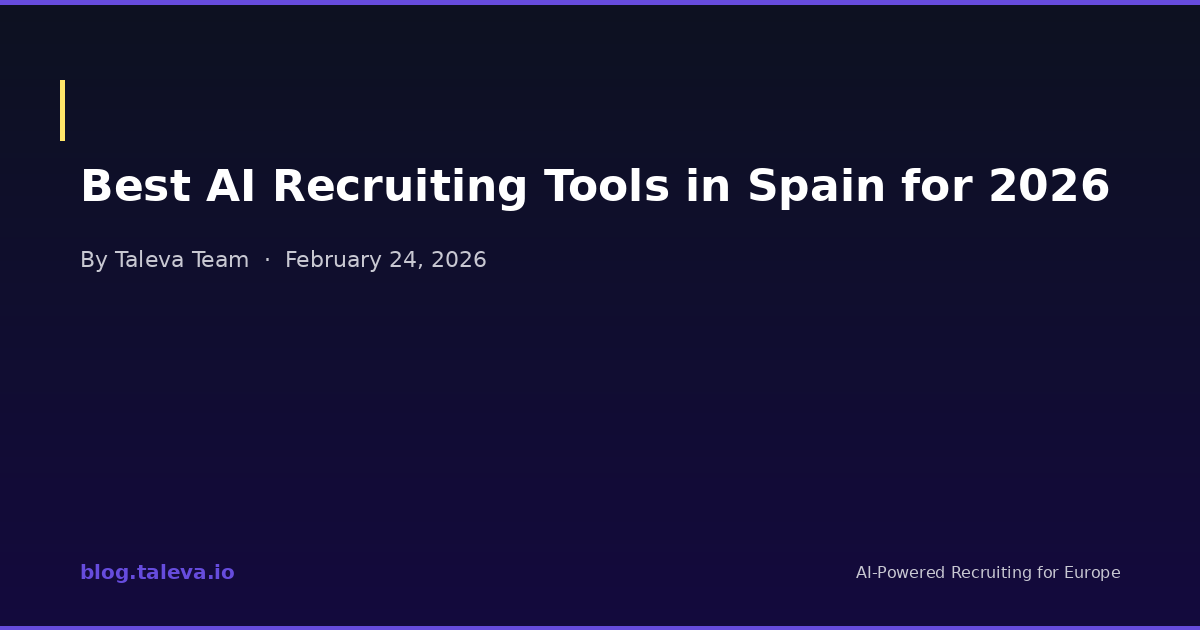 Best AI Recruiting Tools in Spain for 2026 | Taleva