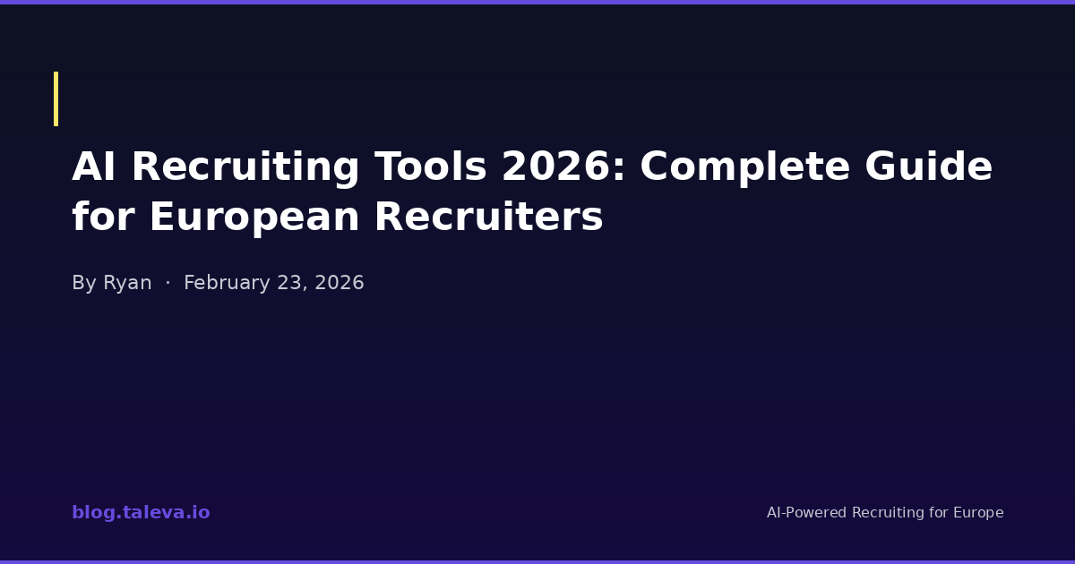 Best AI Recruiting Software in 2026 for Europe | Taleva